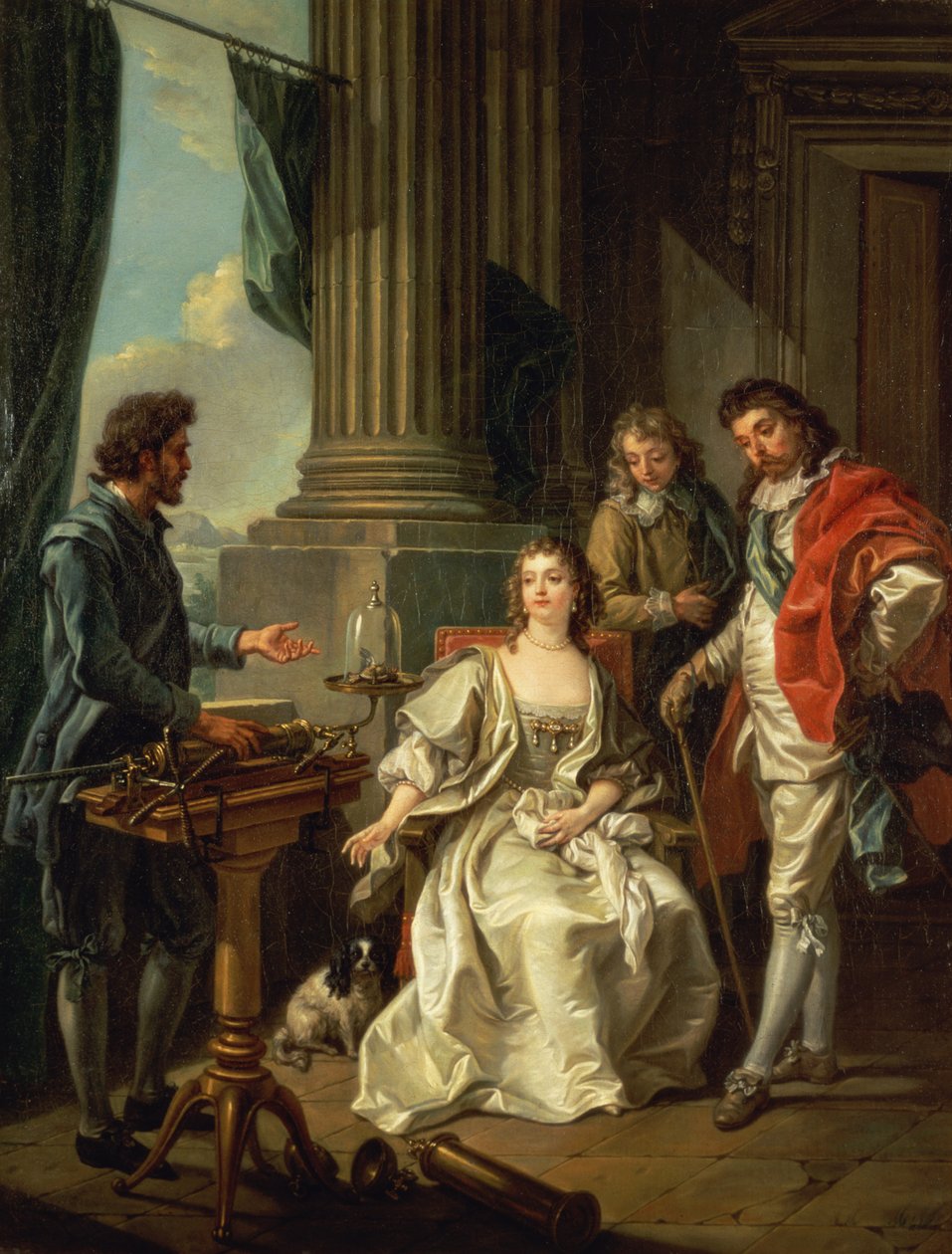 Eksperyment pneumatyczny, jeden z serii, 1777 autorstwa Charles Amedee Philippe van Loo