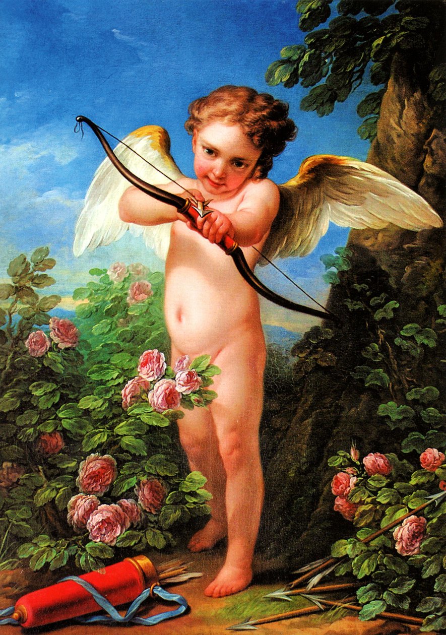 Amorek strzelający z łuku autorstwa Charles André van Loo