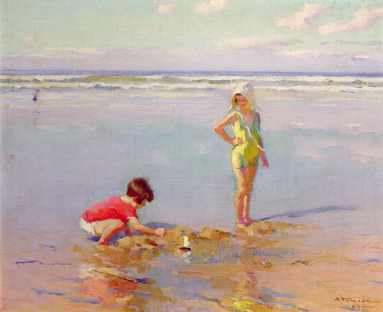Dzieci na plaży autorstwa Charles Garabed Atamian