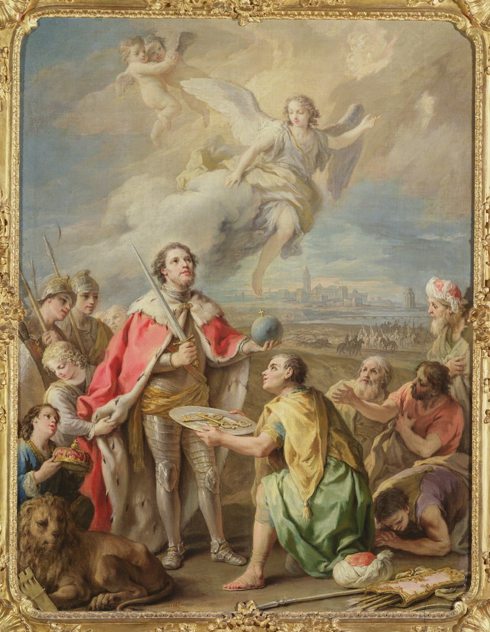 Poddanie Sewilli św. Ferdynandowi autorstwa Charles-Joseph Flipart