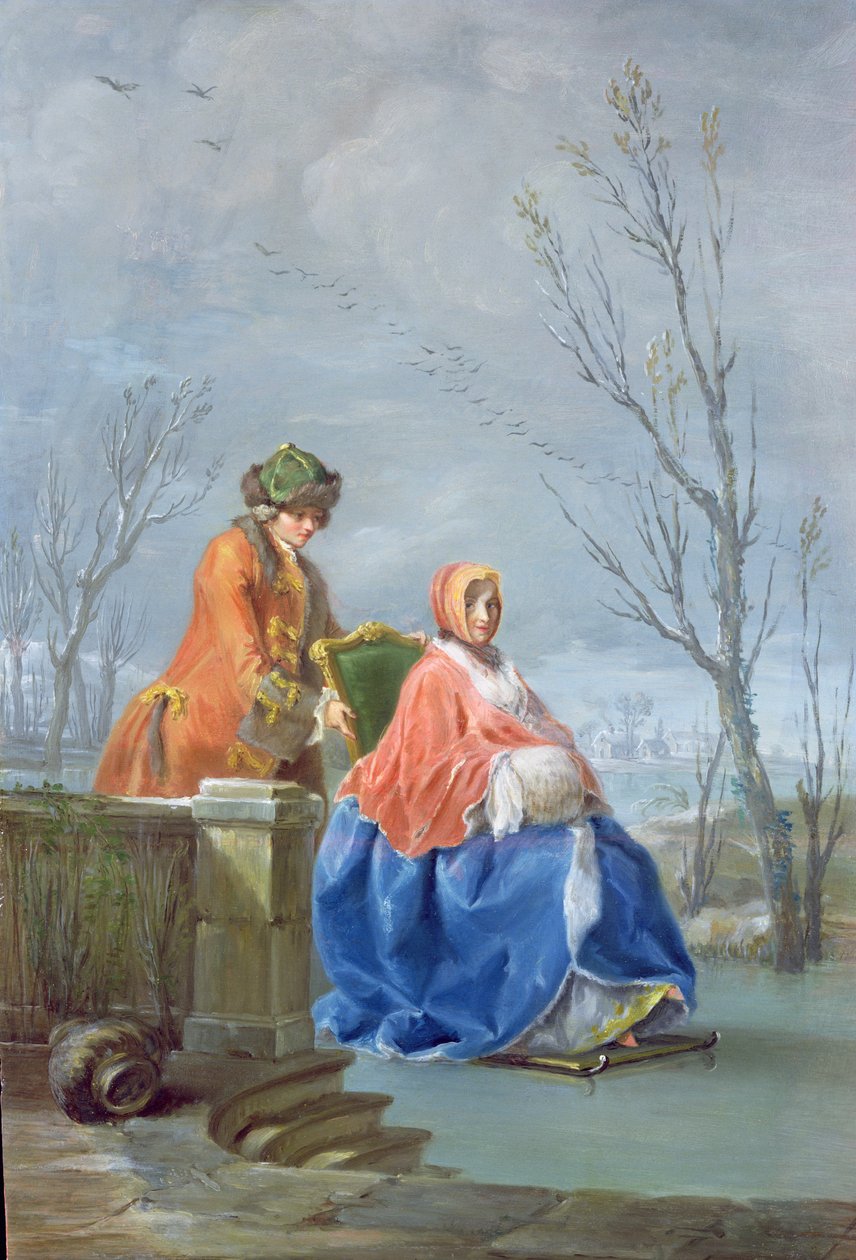 Zima autorstwa Charles-Joseph Flipart