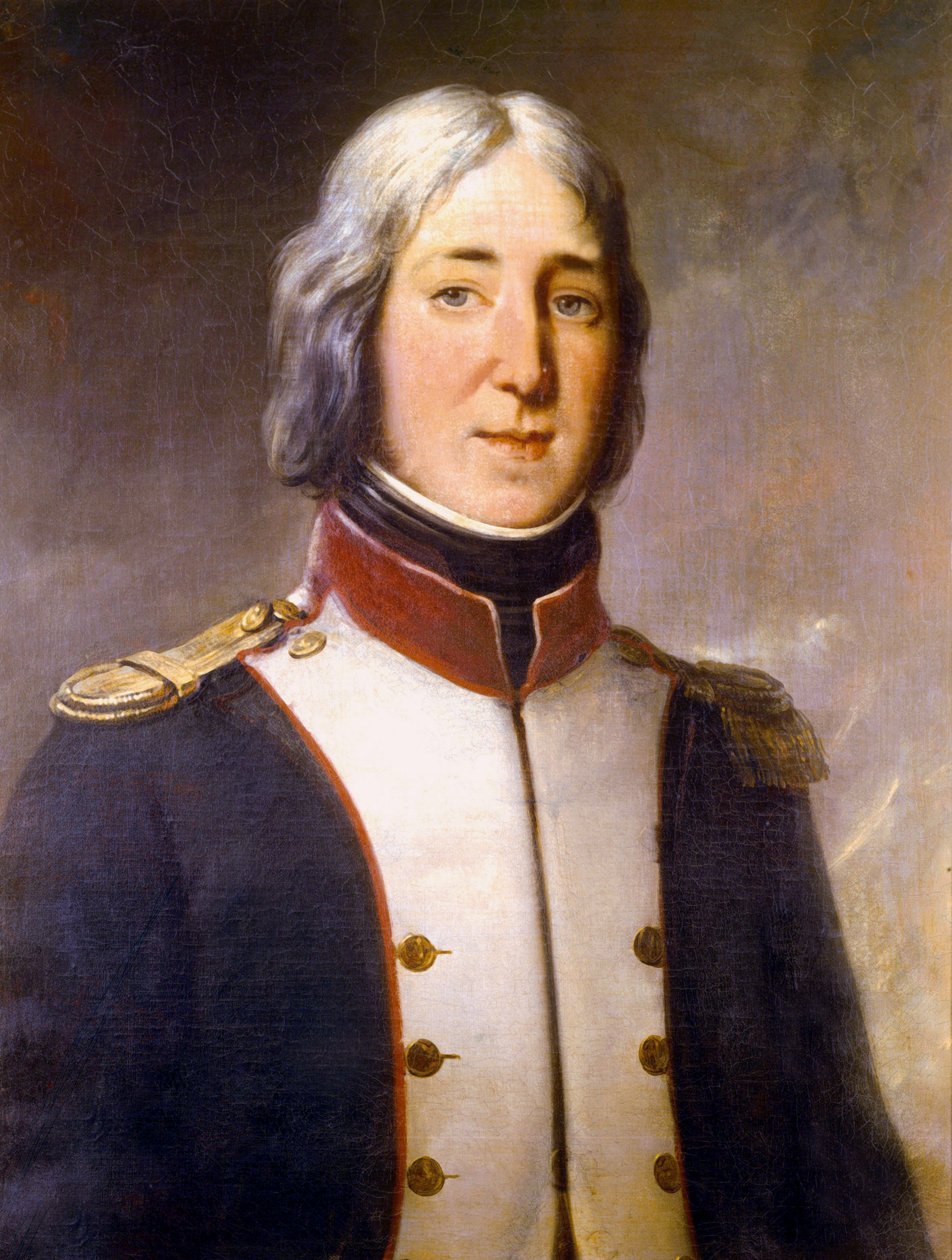 Portret Edouarda Mortiera w mundurze kapitana 1 Batalionu Północy w 1792 roku autorstwa Charles Philippe Lariviere
