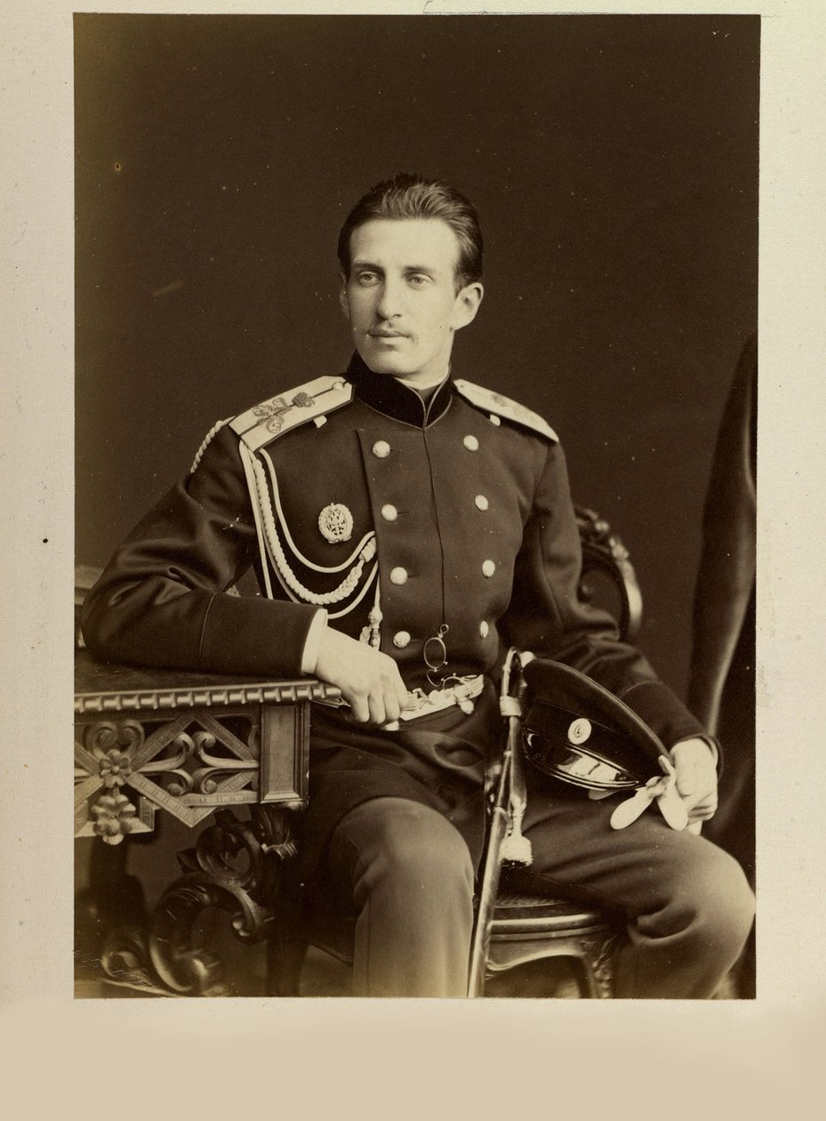 Mikołaj Konstantynowicz de Russie - Portret wielkiego księcia Mikołaja Konstantynowicza Rosji (1850-1918), autorstwa Bergamasco, Karola (Karla) (1830-1896). Zdjęcie albuminy autorstwa Charles Bergamasco