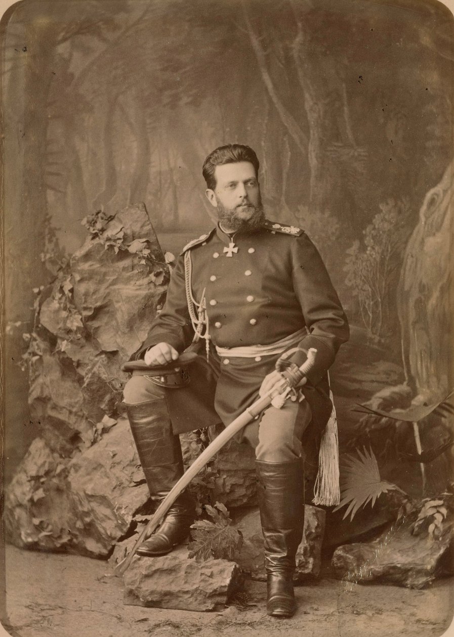 Władimir Aleksandrowicz de Russie - Portret wielkiego księcia Władimira Aleksandrowicza Rosji (1847-1909), autorstwa Bergamasco, Karola (Karla) (1830-1896). Albumin Photo, ok. 1878. Rosyjskie Państwowe Archiwum Filmowe i Fotograficzne, Krasnogorsk autorstwa Charles Bergamasco