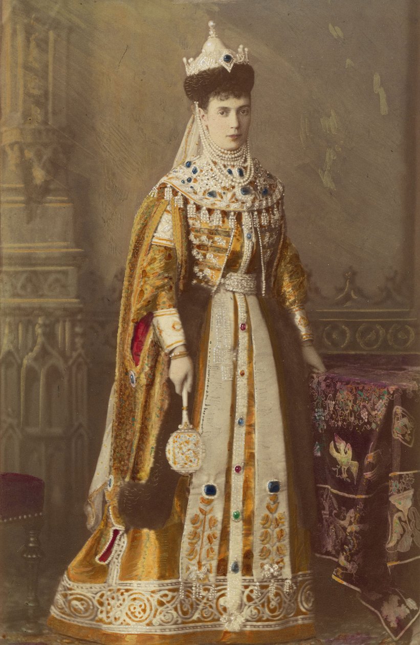 Marie Fiodorovna (Maria Fiodorovna ou Fiodorovna, księżniczka Dagmar de Danemark) - Portret cesarzowej Marii Fiodorovny, księżniczki Dagmar Danii (1847-1928), autorstwa Bergamasco, Charlesa (Karla) (1830-1896). Zdjęcie albuminy autorstwa Charles Bergamasco