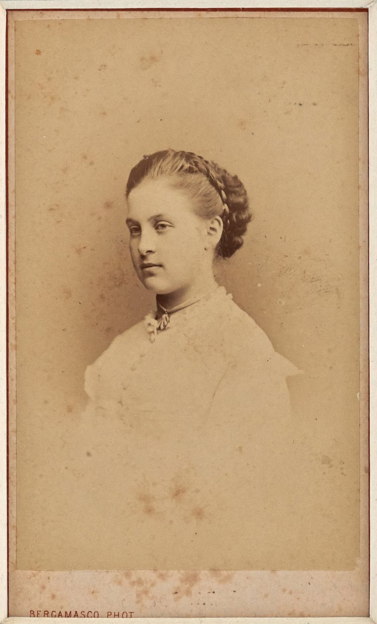 Olga Constantinovna de Russie - Portret wielkiej księżnej Olgi Constantinovna Rosji (1851-1926) par Bergamasco, Charles (Karl) (1830-1896). Fotografia autorstwa Charles Bergamasco