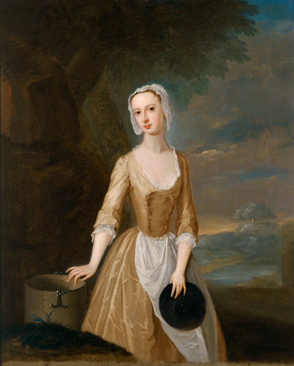 Catherine Hyde, księżna Queensbury jako dojarka ok. 1770 r. (olej na płótnie) autorstwa Charles (after) Jervas