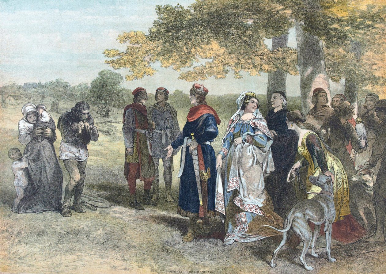Floris V, hrabia Holandii i Zelandii. (wydrukować) autorstwa Charles (after) Rochussen