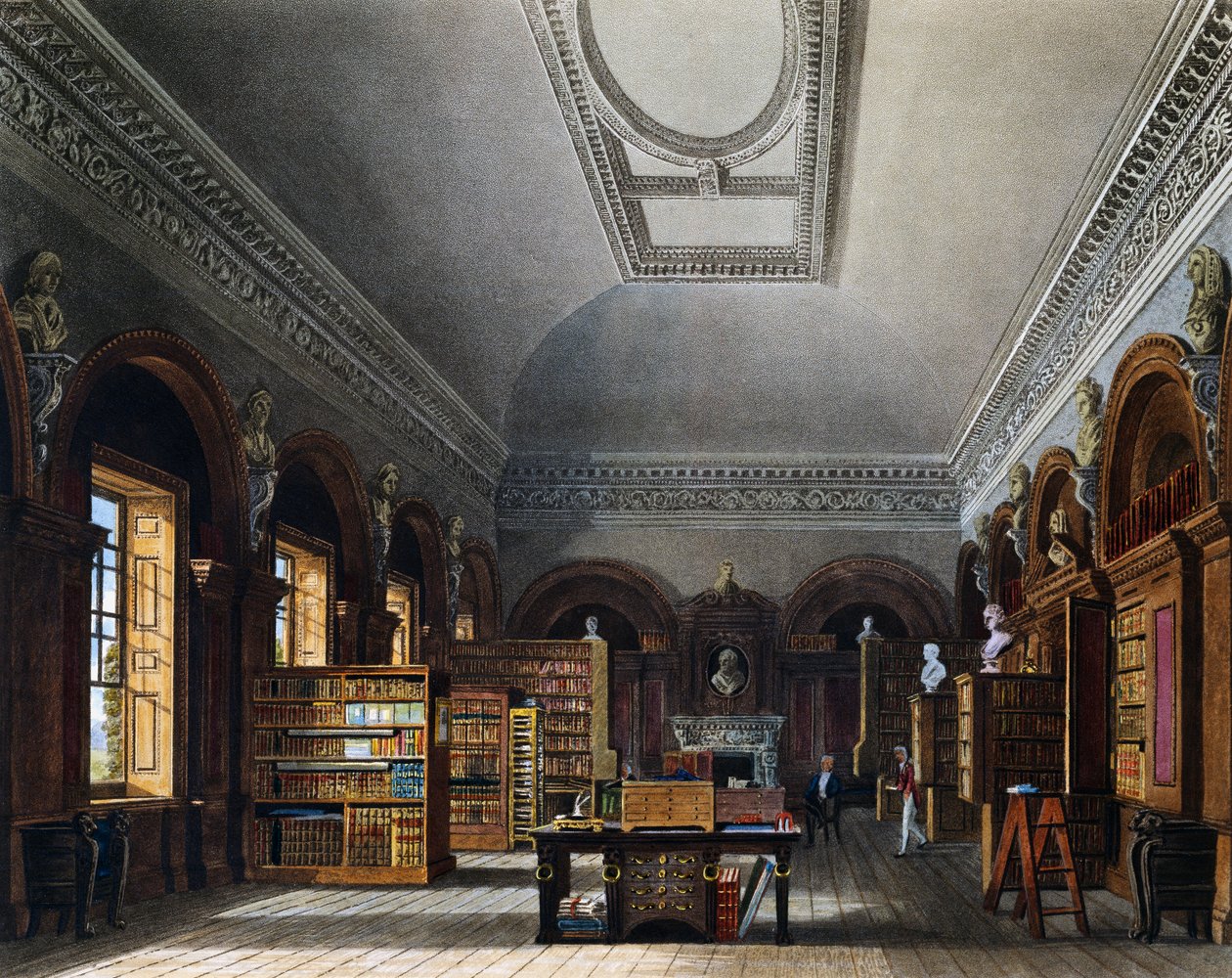 Biblioteka królowej, Grawerowanie autorstwa Richarda Reeve