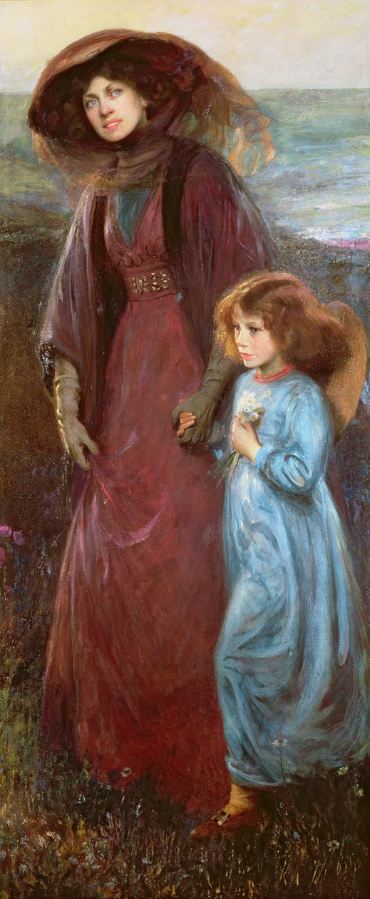 Portret pani Muriel Waddington i córki autorstwa Charles A. Buchel