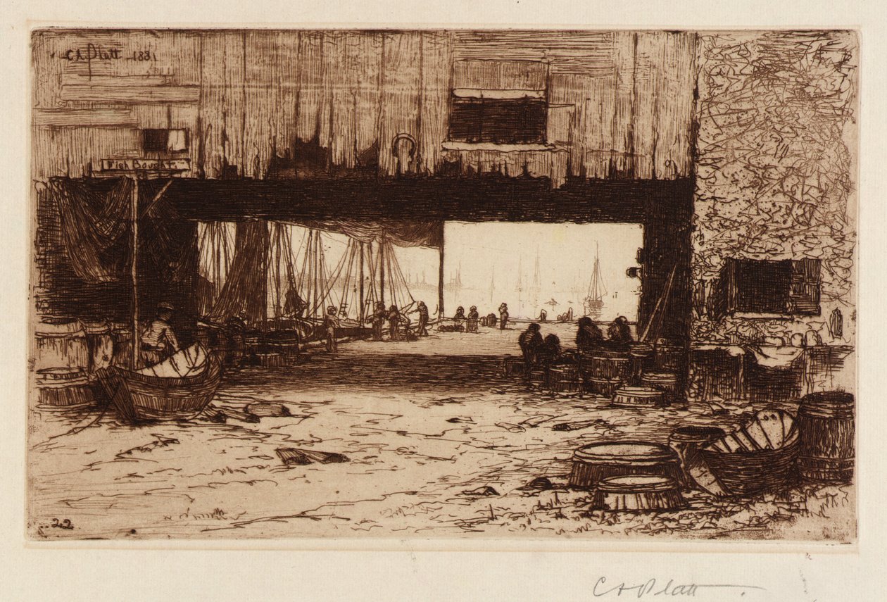 Domy rybackie - wnętrze autorstwa Charles A. Platt