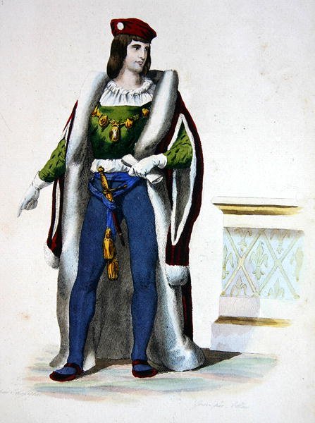 Charles Duke of Orleans, portret opublikowany w „Le Plutarque Francais” E. Mennechet, Paryż autorstwa Charles Abraham (after) Chasselat