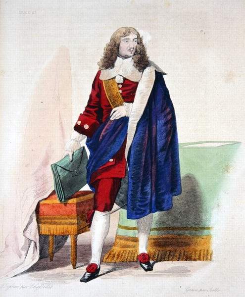 Jean-Baptiste Colbert de Torcy (1619-83), ilustracja z „Le Plutarque Francais” E. Mennecheta autorstwa Charles Abraham (after) Chasselat