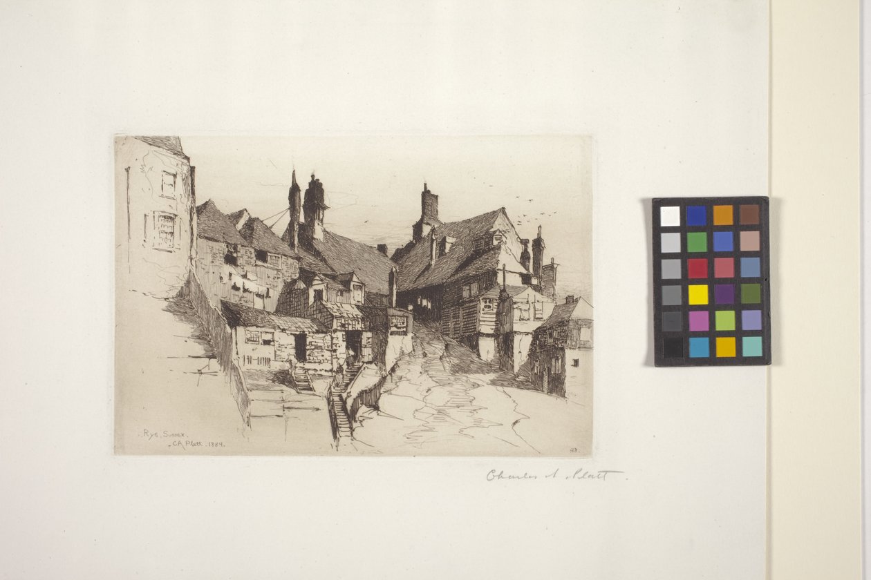 Żyto, Sussex (akwaforta na papierze) autorstwa Charles Adams Platt