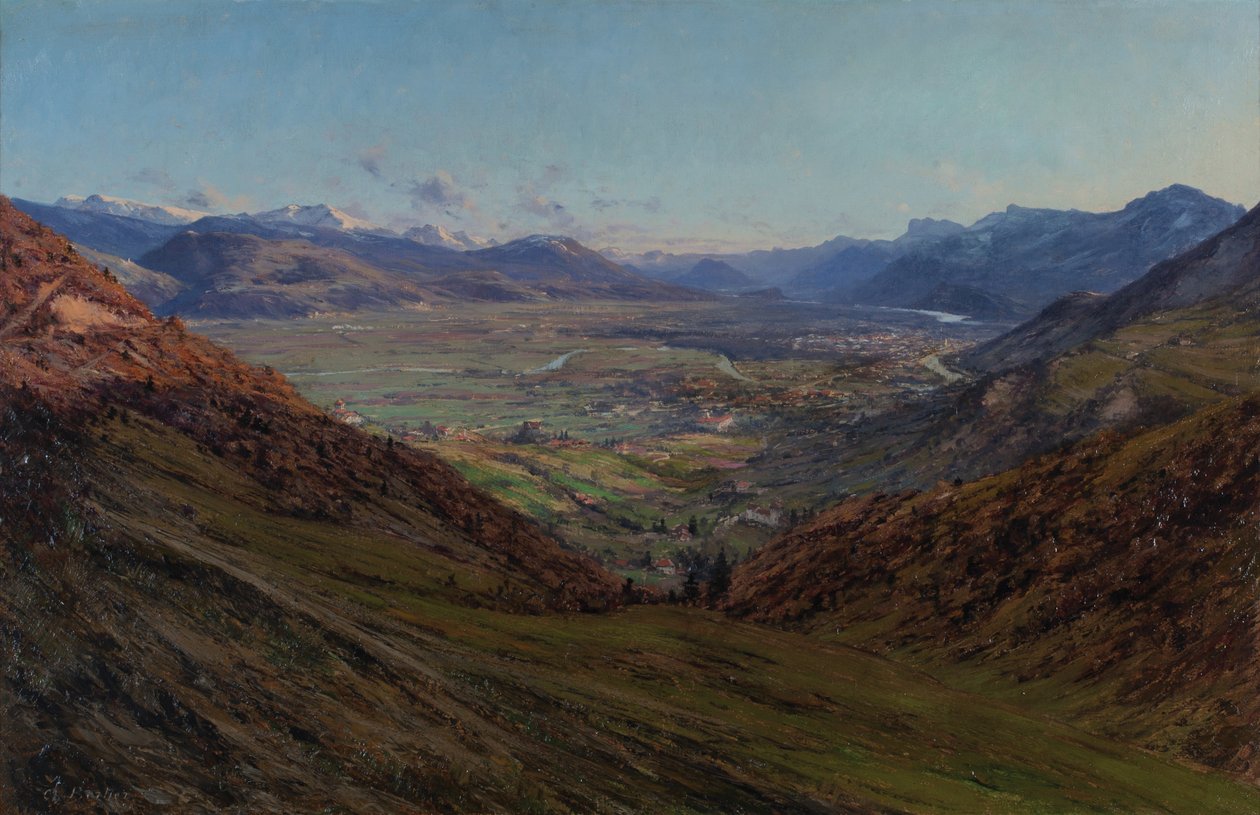 Grenoble widziane z drogi do Sappey 1912 (olej na płótnie) autorstwa Charles Alexandre Bertier