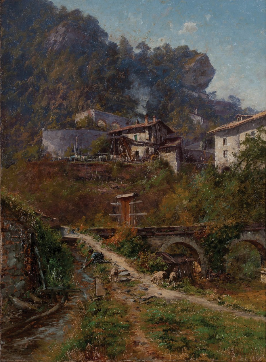 W Sassenage. Czołgi Sassenage (olej na płótnie) autorstwa Charles Alexandre Bertier