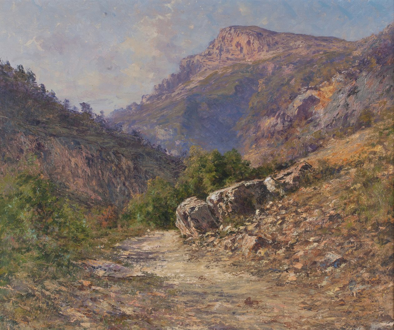 Górska ścieżka w Vercors 1917 (olej na płótnie) autorstwa Charles Alexandre Bertier