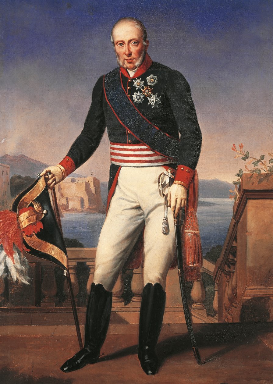 Portret Franciszka I Obojga Sycylii – Charles-Alexandre Debacq, obraz autorstwa Charles Alexandre Debacq