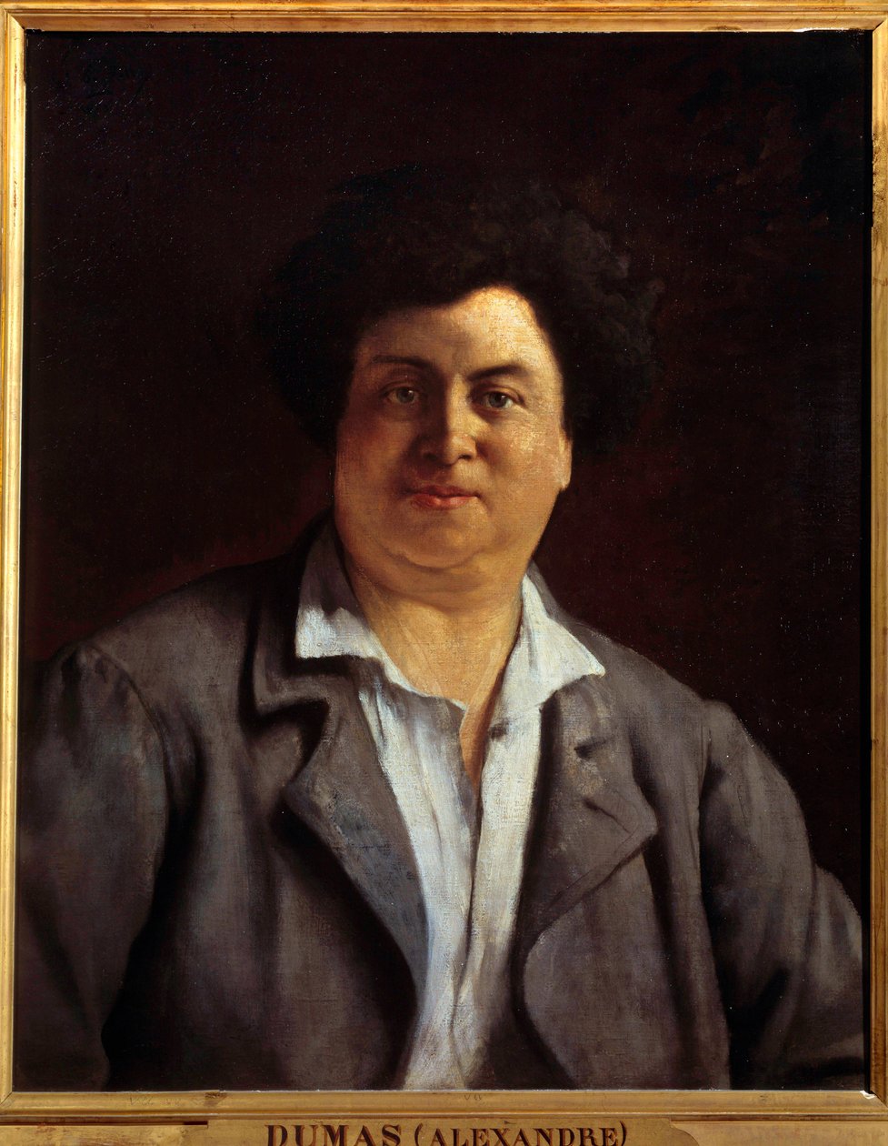 Portret pisarza Alexandre Dumas pere autorstwa Charles Alphonse Paul Bellay