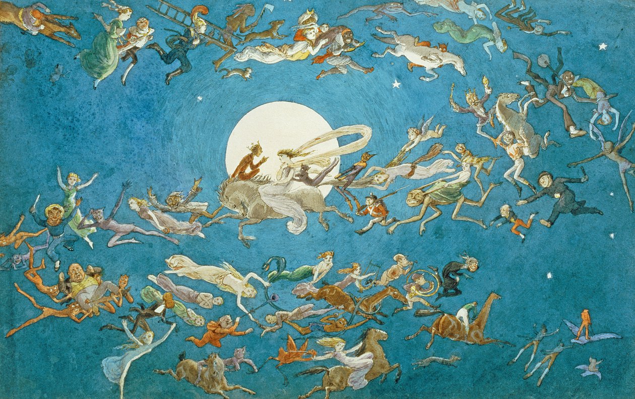 Taniec wokół Księżyca (wc na papierze) autorstwa Charles Altamont Doyle