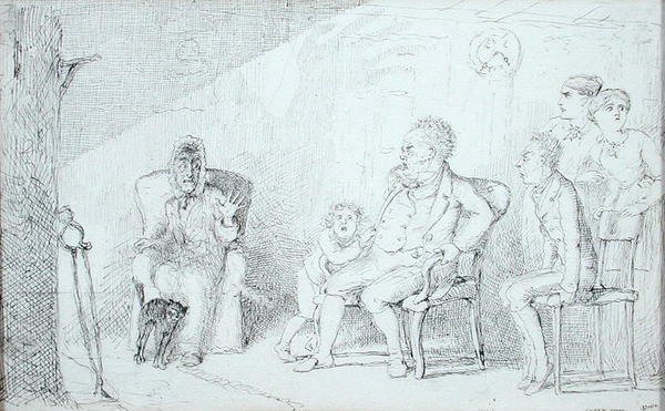 Ghost Story (pióro i atrament na papierze) autorstwa Charles Altamont Doyle