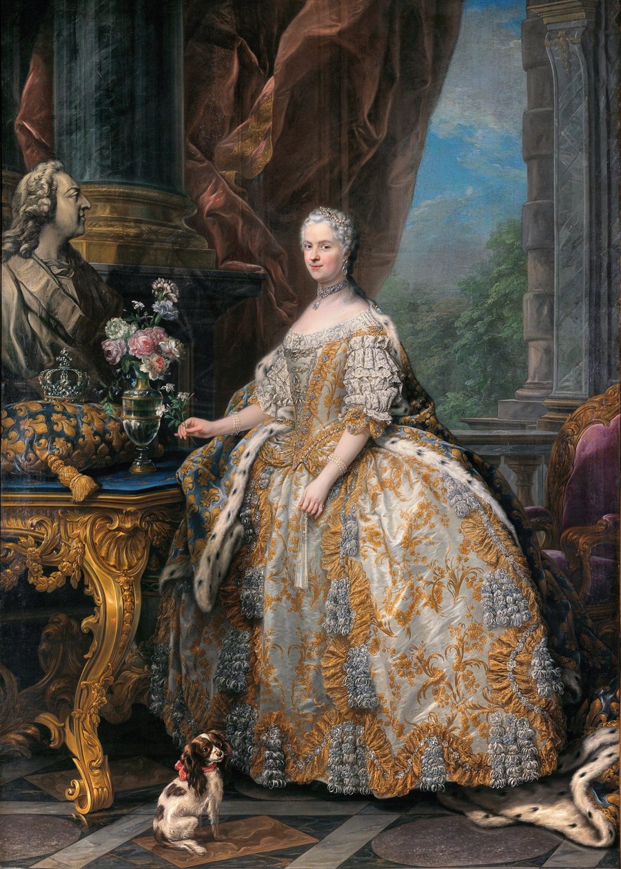 Francuski: Marie Leszczinska, reine de France (1703-1768) Maria Leszczyńska, królowa Francji (1703-1768) autorstwa Charles André van Loo