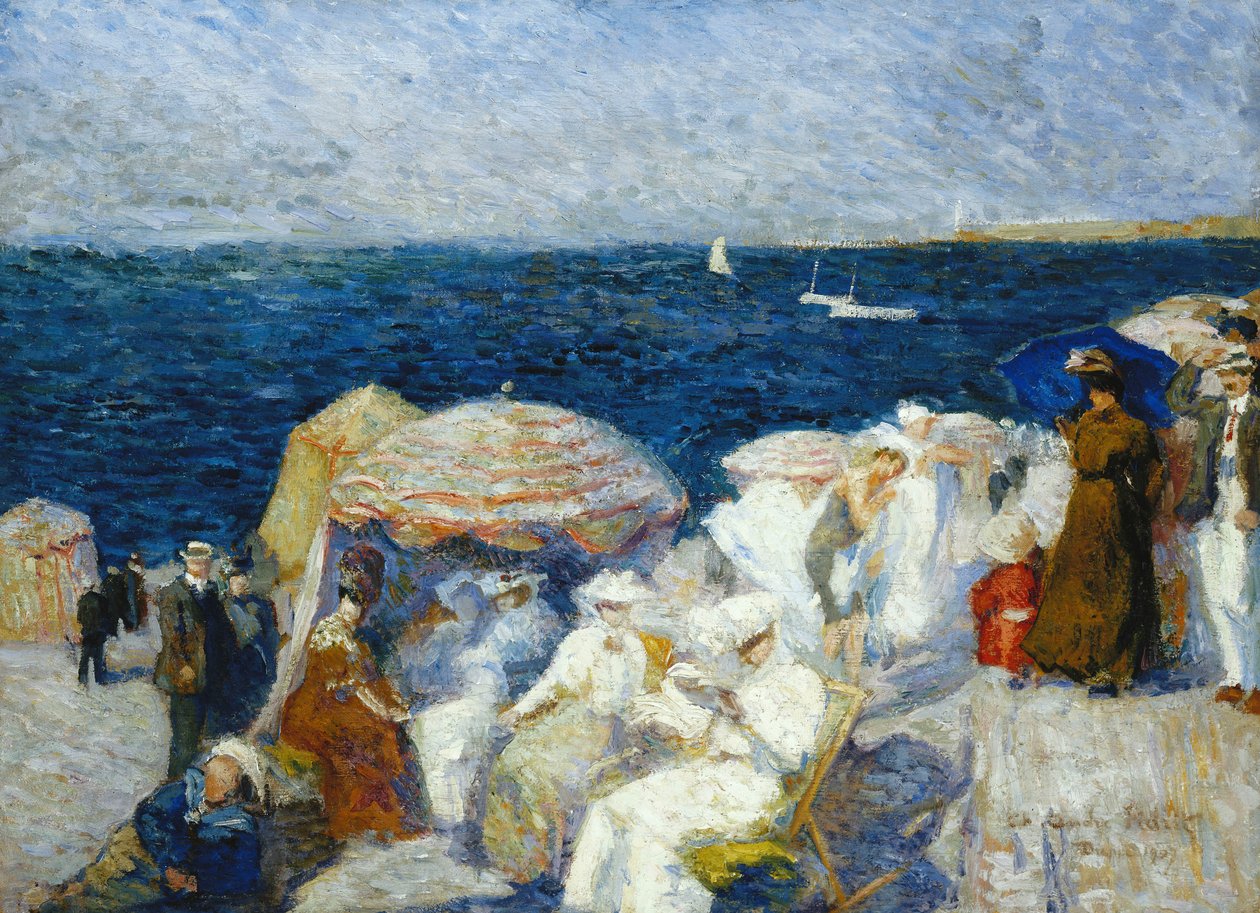 Na plaży w Dieppe; Na plaży, Dieppe, 1907 autorstwa Charles Andre Fridit