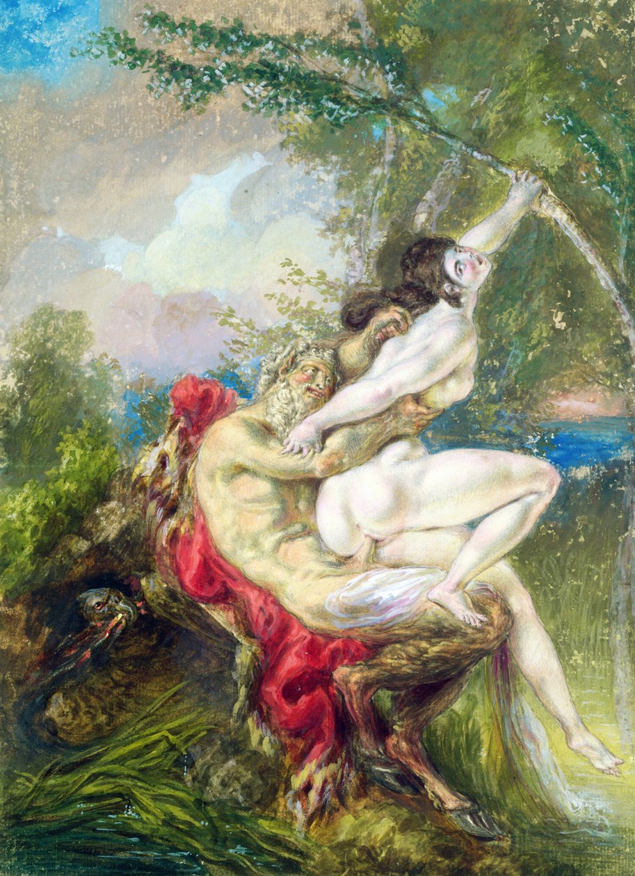 Jowisz i Antiope, z historii powszechnej autorstwa Charles Antoine (attr. to) Coypel
