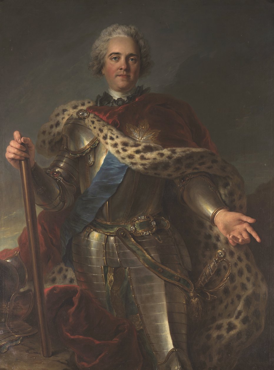 Herman Moritz hrabia Saksonii (1696-1750), zwany marszałkiem Francji autorstwa Charles Antoine Coypel