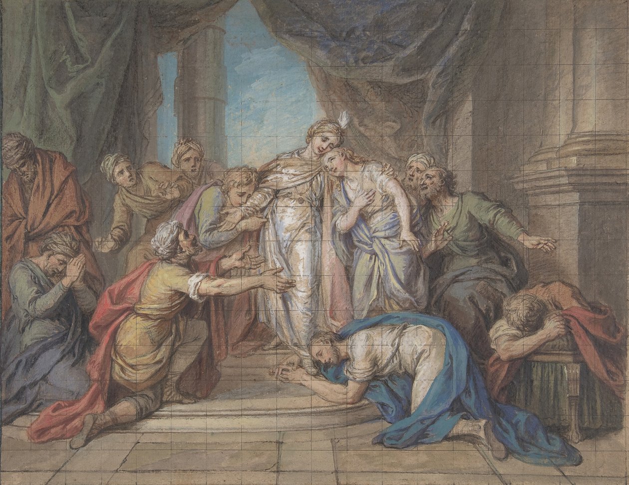 Józef Uznany przez braci, XVIII wiek. autorstwa Charles Antoine Coypel