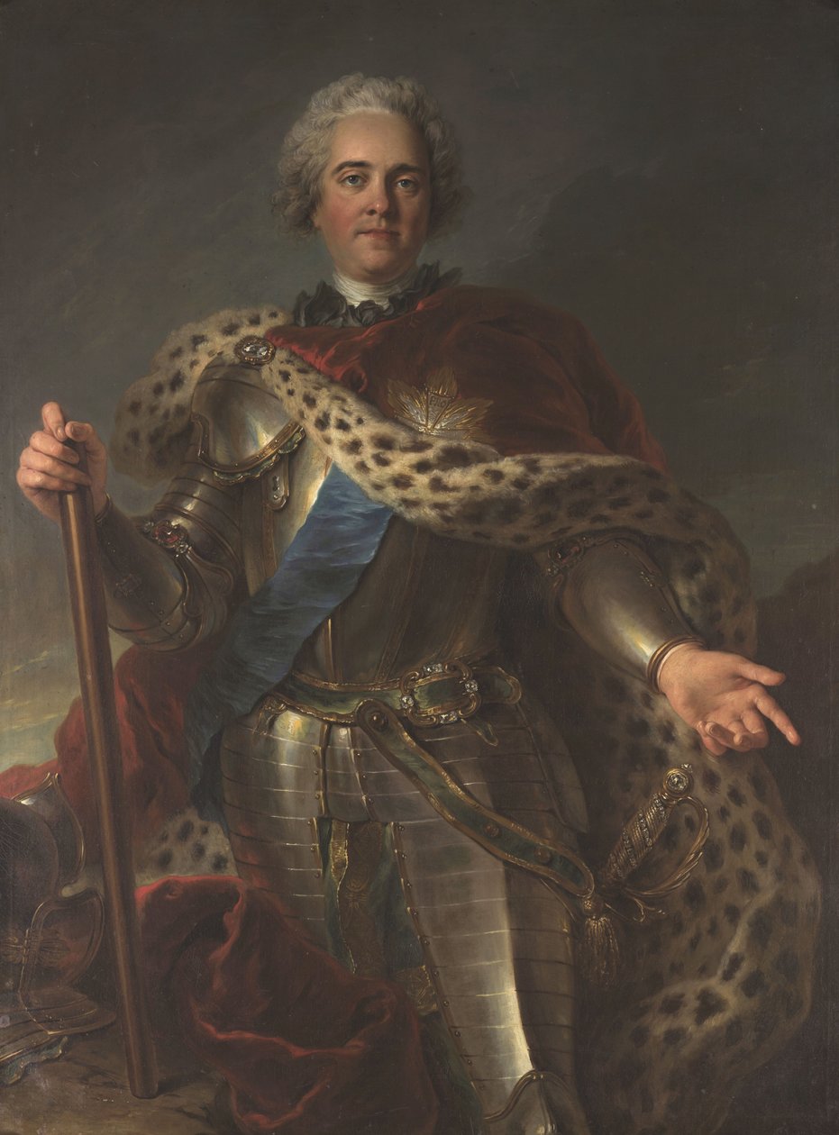 Portret Maurice de Saxe 1696-1750, marszałka Francji, ok. 1735-1739. autorstwa Charles Antoine Coypel