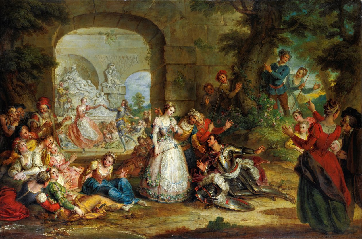 Roland i małżeństwo Angelique autorstwa Charles Antoine Coypel