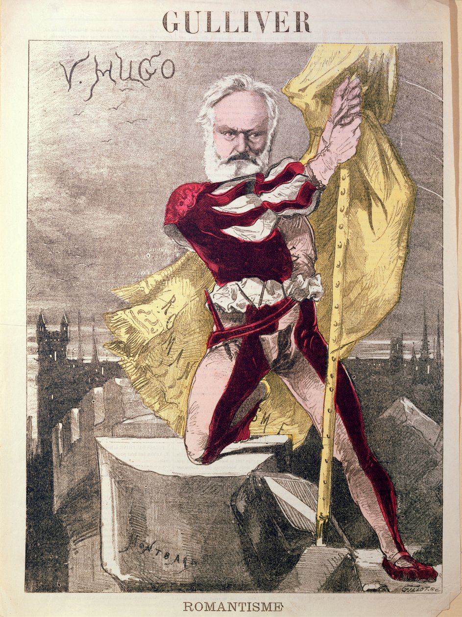 Karykatura Victora Hugo (1802-85) z "Guliwera", ok. 1871-80 autorstwa Charles Auguste Loye