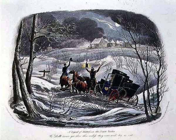 „Sygnał niepokoju, czyli świąteczny gość”, grawerowane przez R.G. Reeve (fl.1811-37) wyd. autorstwa Thomasa McLeana autorstwa Charles B. (after) Newhouse