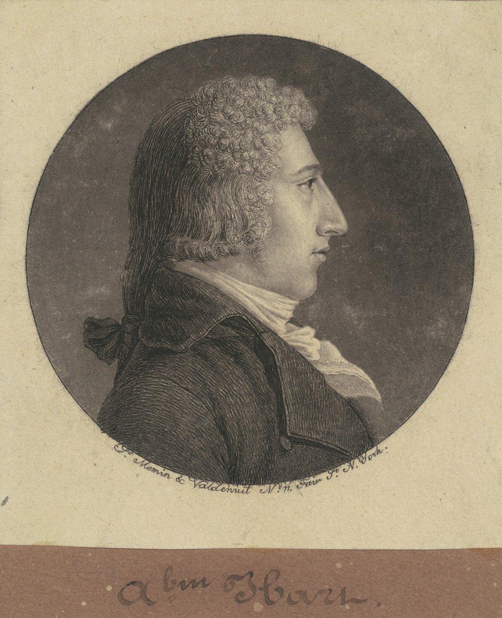 Abraham Hart autorstwa Charles B. J. Févret de Saint Mémin