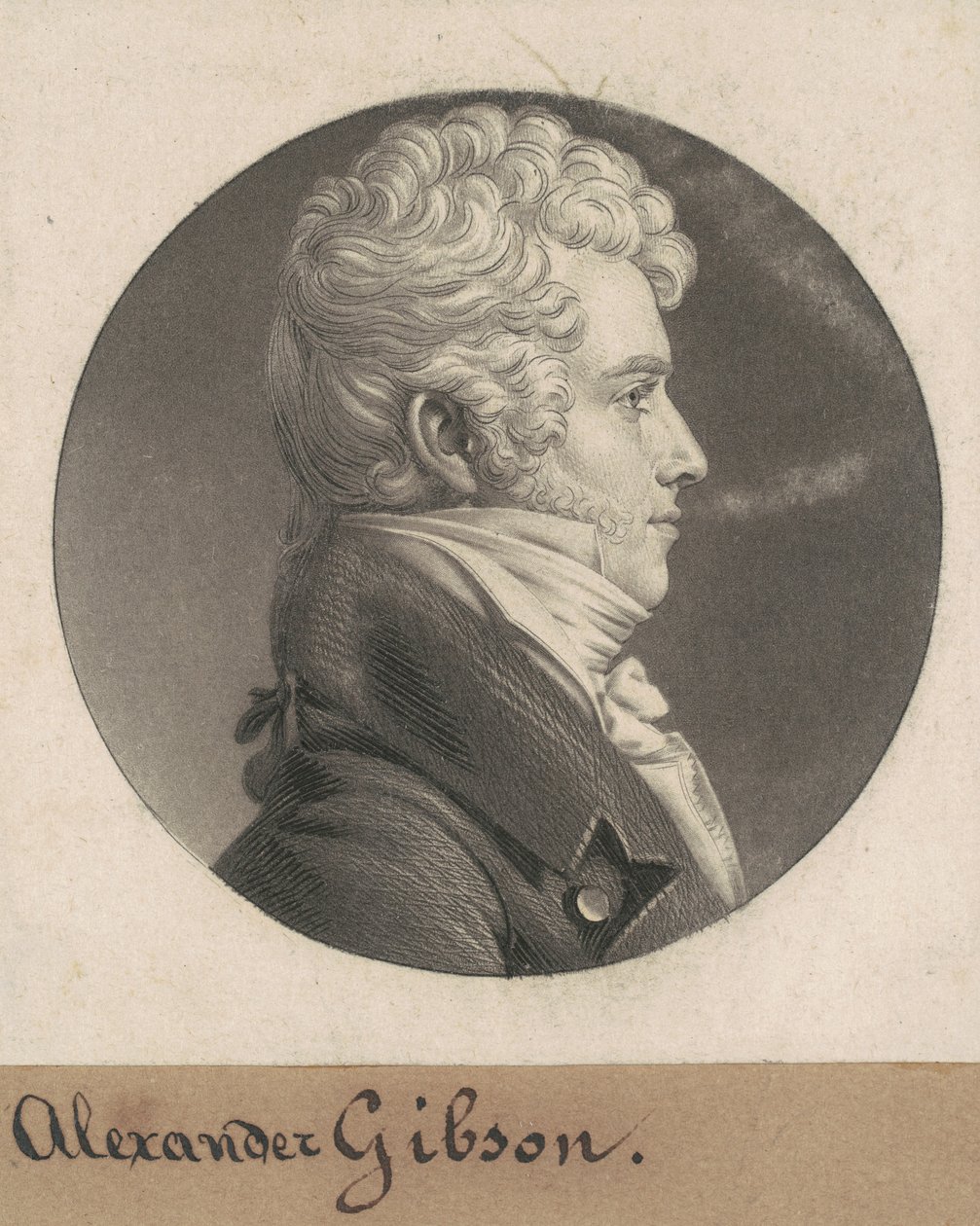 Aleksander Gibson autorstwa Charles B. J. Févret de Saint Mémin