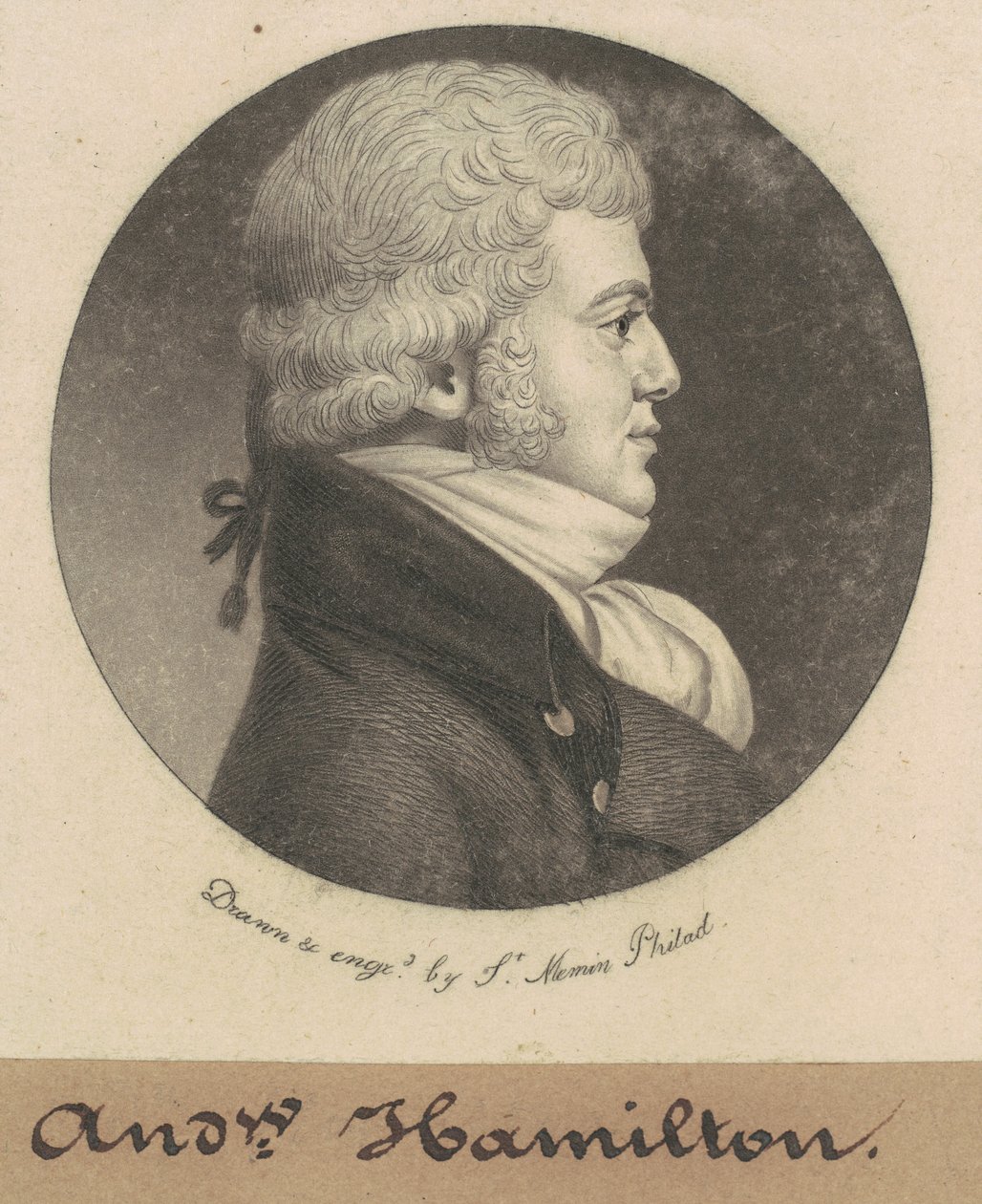 Andrzeja Hamiltona autorstwa Charles B. J. Févret de Saint Mémin
