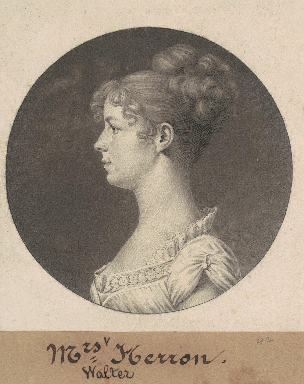 Ann Plume Herron autorstwa Charles B. J. Févret de Saint Mémin
