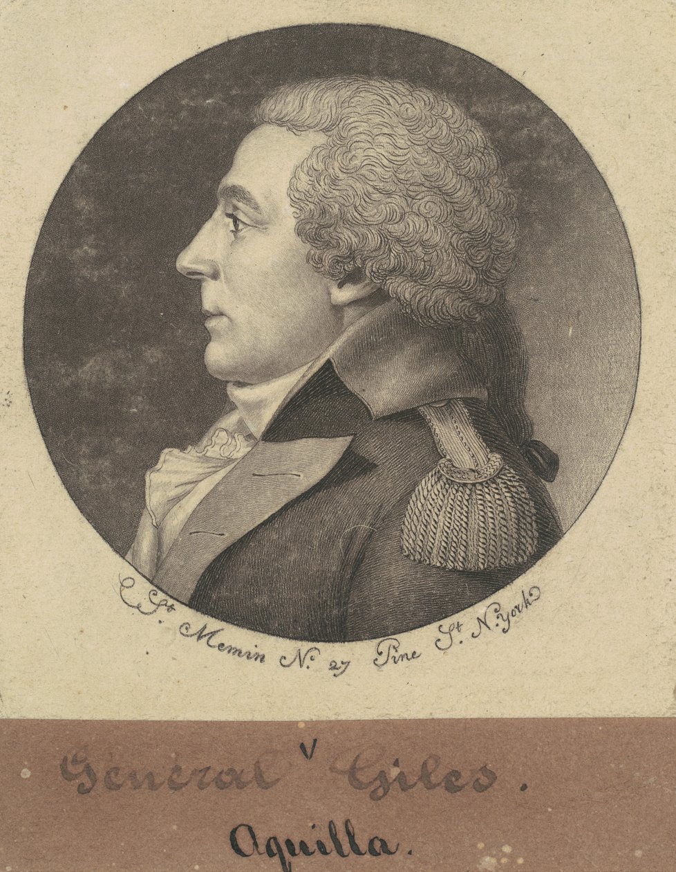 Aquila Giles autorstwa Charles B. J. Févret de Saint Mémin