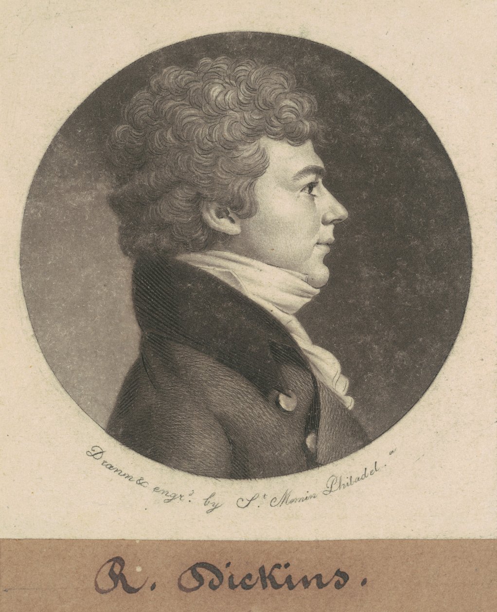 Asbury Dickins autorstwa Charles B. J. Févret de Saint Mémin