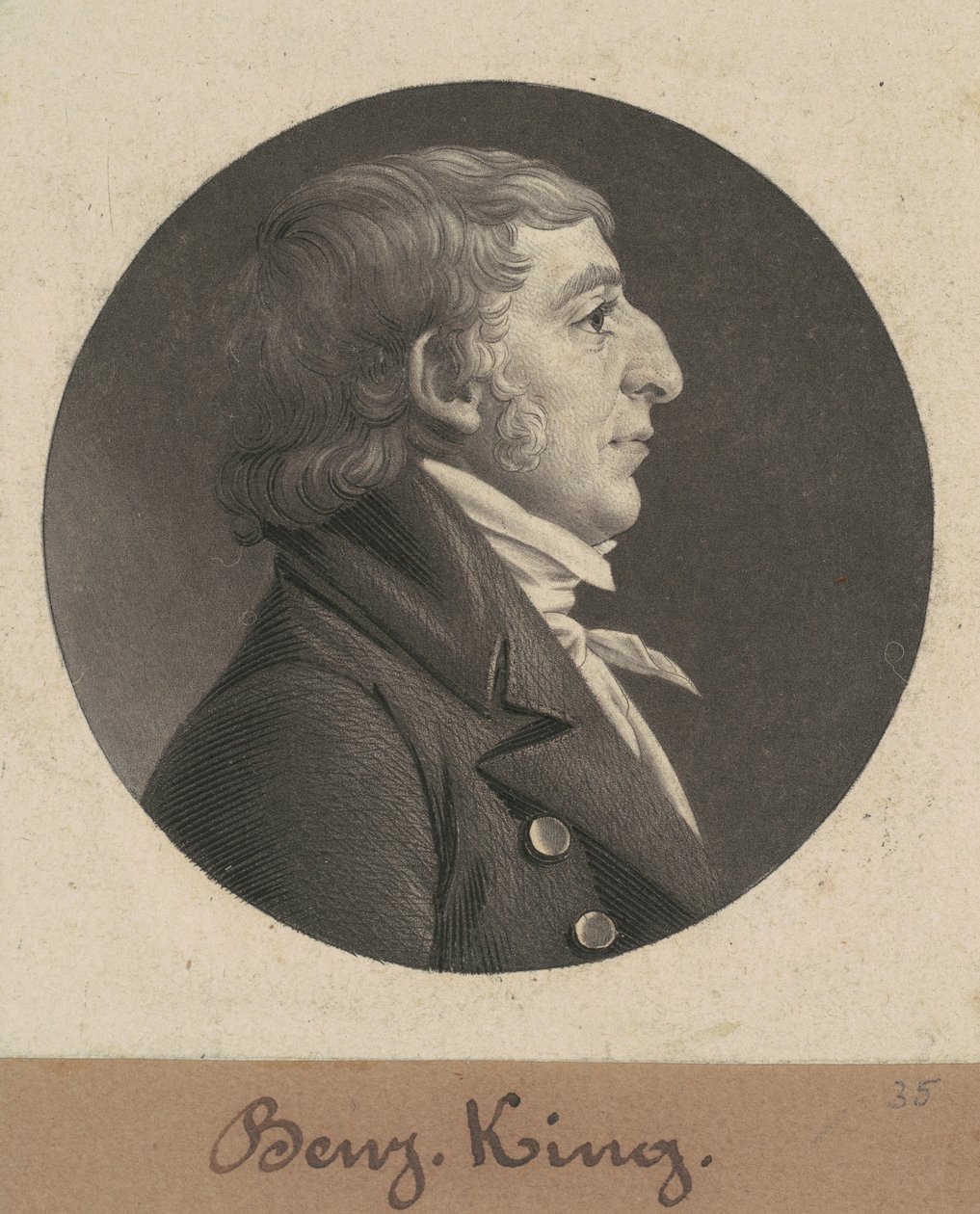 Benjamin King autorstwa Charles B. J. Févret de Saint Mémin