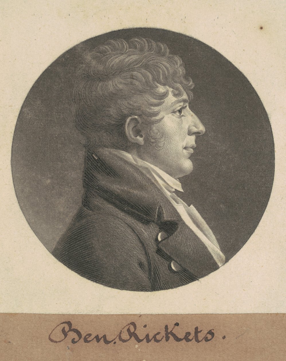 Benjamin Ricketts autorstwa Charles B. J. Févret de Saint Mémin