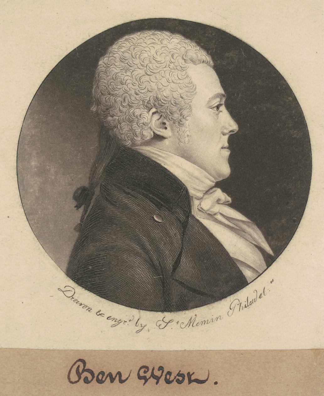 Benjamin West autorstwa Charles B. J. Févret de Saint Mémin