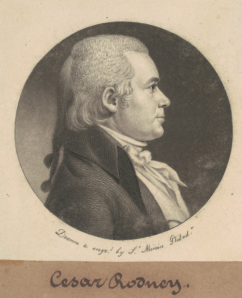 Cezar August Rodney autorstwa Charles B. J. Févret de Saint Mémin