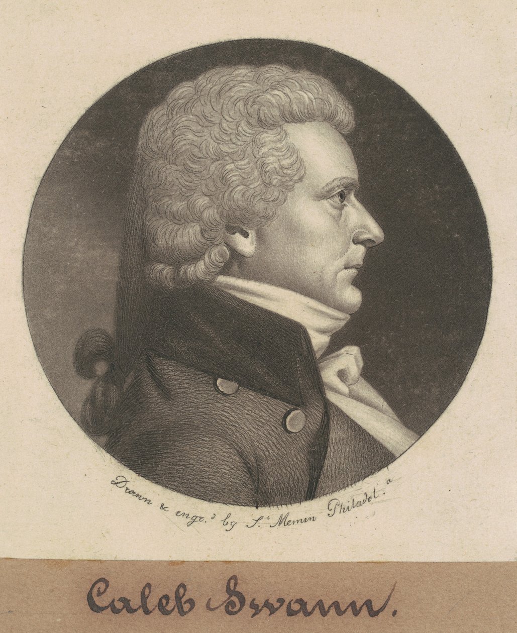 Kaleb Łabędź autorstwa Charles B. J. Févret de Saint Mémin