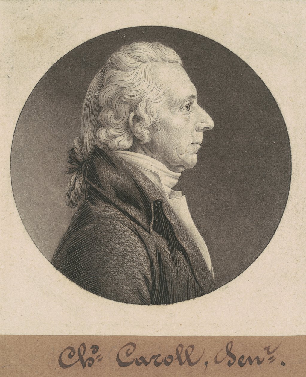 Karol Carroll autorstwa Charles B. J. Févret de Saint Mémin