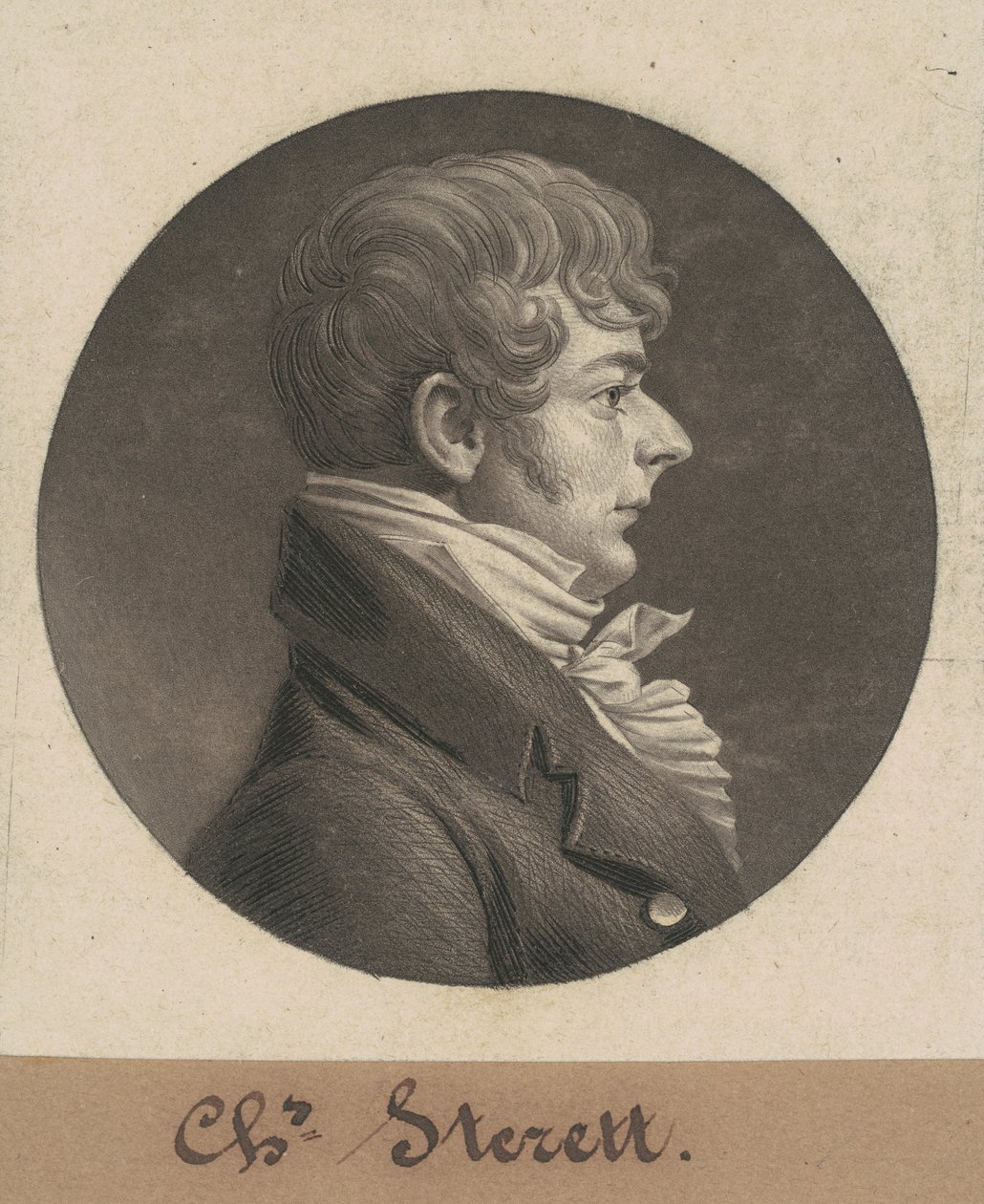 Karol Steretta autorstwa Charles B. J. Févret de Saint Mémin