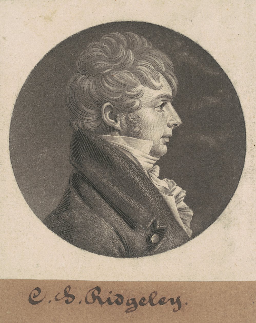 Charles Sterett Ridgely autorstwa Charles B. J. Févret de Saint Mémin
