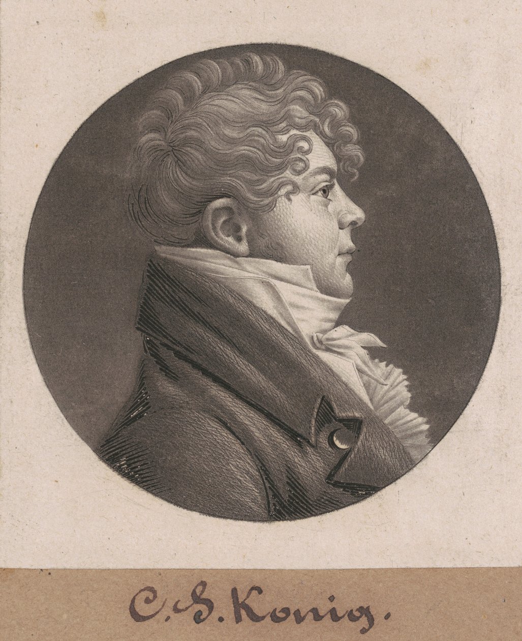 Christian Simon Konig autorstwa Charles B. J. Févret de Saint Mémin