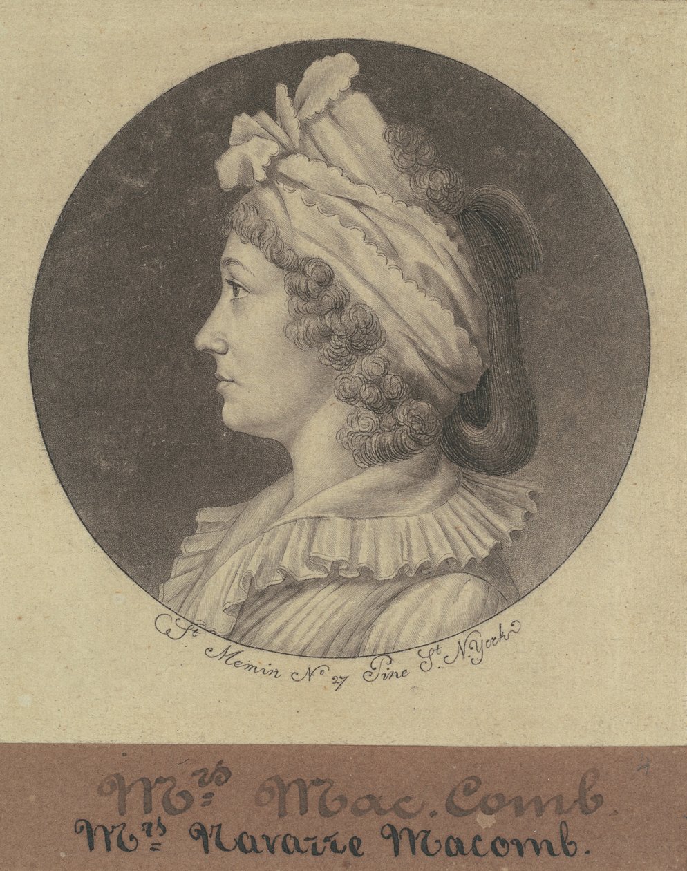 Christina Livingston Macomb autorstwa Charles B. J. Févret de Saint Mémin